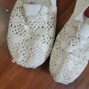 Esprit white slip ons